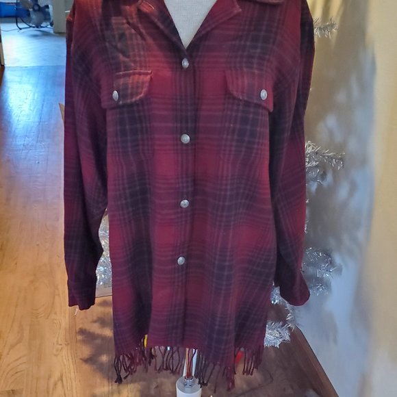Vintage, wool, plaid western shacket - Picture 3 of 8